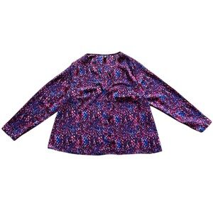 SHEIN Curve Colorful Abstract Blouse Size 1XL